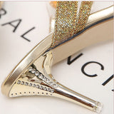 Sexy Dress Sandals Rhinestone Sequin Thong Slip-On Stiletto Heel