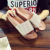 azmodo Sexy Rhinestone Flip Flop Slip-On Slippers