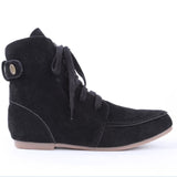 azmodo Comfortable Lace-up Flat Fall Boots