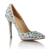 azmodo  Luxurious Rhinestone Stiletto Heel Wedding Shoes