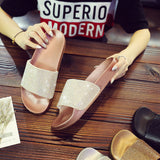 azmodo Sexy Rhinestone Flip Flop Slip-On Slippers