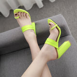 Fashion 2019 women's sandals stilettos high heels shoes slip-on sexy pumps party dress ladies shoes slippers green womens heels