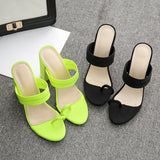 Fashion 2019 women's sandals stilettos high heels shoes slip-on sexy pumps party dress ladies shoes slippers green womens heels