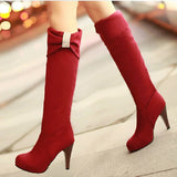 Sweet Girl Rhinestone Stiletto Heel Knee High Boots