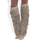 Brilliant Stiletto Heels Kid Suede Women Boots With Tassels