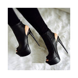 Awesome Stiletto Heels Peep-toe Ankle Boots