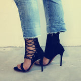 azmodo Sexy High-Top Zipper High Heel Sandals
