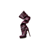 Glamorous Buckle Decorated Over Knee High Boots