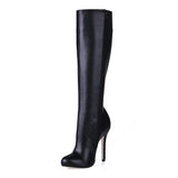 Sexy Black Stiletto Closed-toes Women Boots