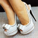 azmodo White Bowknot Slingback Strap Dress Sandals