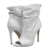 azmodo Peep Toe Stiletto Heels High Heel Boots