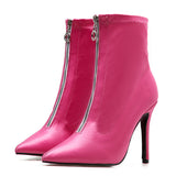 autumn and winter new pointed stiletto super high with Martin boots short boots elastic cloth single boots fashion boots women