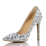 azmodo  Luxurious Rhinestone Stiletto Heel Wedding Shoes
