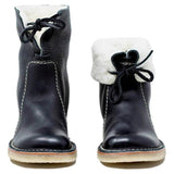 azmodo Trendy Round Toe Lace-Up Ankle Snow Boots