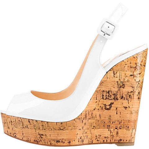 Roman fish mouth wedges women's shoes high-heeled foreign trade women's sandals