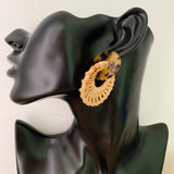 Fashion Women Acrylic Rattan Earring Circle Geometric Dangle Earrings Jewelry