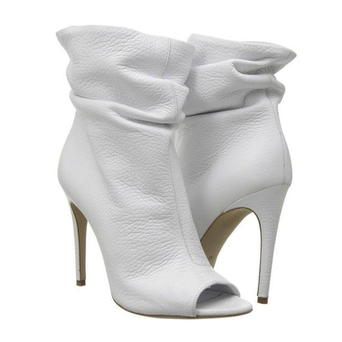 azmodo Peep Toe Stiletto Heels High Heel Boots