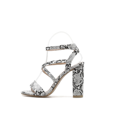 Hot Sale PVC Women Sandals serpentine High Heels Waterproof Female Transparent Crystal Wedding Shoes Size 35-40