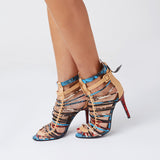 azmodo Street Style String Shape Stiletto Heel Sandals