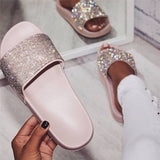 azmodo Sexy Rhinestone Flip Flop Slip-On Slippers