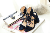 New Lace Up High Heels Women's Sandals Summer Shoes Woman Ladies Pumps Sexy Thin Air Heels Footwear Woman Shoes Lace up heels, heel heels, new sandals, size codes, Rome shoes