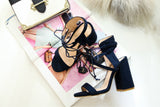New Lace Up High Heels Women's Sandals Summer Shoes Woman Ladies Pumps Sexy Thin Air Heels Footwear Woman Shoes Lace up heels, heel heels, new sandals, size codes, Rome shoes