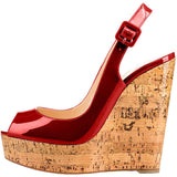 Roman fish mouth wedges women's shoes high-heeled foreign trade women's sandals