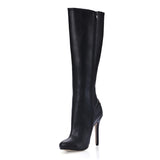 Elegant Black Knee High Women's Boots