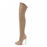 Women Over The Knee High Stretchy Sexy Stiletto Heel Snow Boots