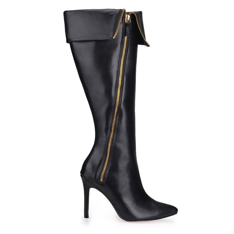 Fashion Style Stiletto Heels Closed-toe Knee High Boots