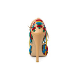 AZMODO Multi Color Strappy Dress Sandals