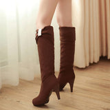 Sweet Girl Rhinestone Stiletto Heel Knee High Boots