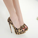 LVINAPOBO Sexy Leopard Print Women Pumps Classic Pointed Toe High heels Shoes Spring Lady Pump Brand Wedding