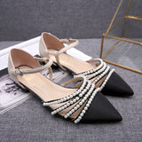 Pearls Pointed Toe Flats