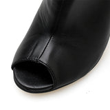 azmodo Black High Heel Sexy Ankle Boots