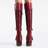 Glamorous Buckle Decorated Over Knee High Boots