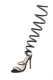 azmodo Crystal Silk Gladiator Sandals Women Snake Knee High Heels Women Sandals Open Toe Sandals Fashion Wedding Party Shoes