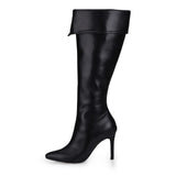 Fashion Style Stiletto Heels Closed-toe Knee High Boots