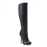 Elegant Black Knee High Women's Boots
