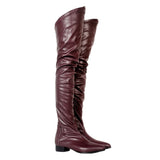 azmodo  Fashion Block Heel Thigh High Boots
