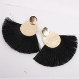 Fashion Women Bohemian Earrings Long Tassel Fringe Drop Dangle Ear Stud Jewelry