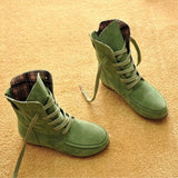 azmodo Comfortable Lace-up Flat Fall Boots