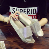 azmodo Sexy Rhinestone Flip Flop Slip-On Slippers