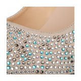 azmodo Hot Luxurious Rhinestone Platform Stiletto Heels