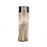 Spring/Autumn Fashion Women's High-heeled Slip-On Faux Fur Concise Pointed Toe Woman Shoes US5-10.5 Black Apricot