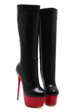 Women Sexy PU Stiletto 16CM Heel Thigh Platform High Boot 2589