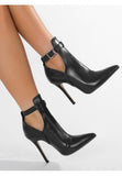 Chocolate Brown Croc-Pattern Stiletto Heels