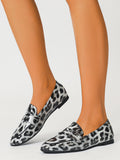 Leopard Print Penny Loafers – Women's Slip-On Flat Shoes