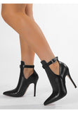 Chocolate Brown Croc-Pattern Stiletto Heels