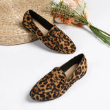 Leopard Print Penny Loafers – Women's Slip-On Flat Shoes